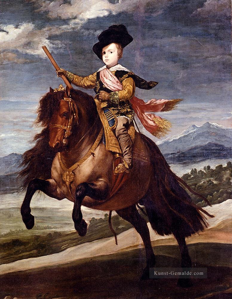 Rodriguez De Silva Y Equestrian Porträt von Balthasar Carlos Porträt Diego Velázquez Ölgemälde